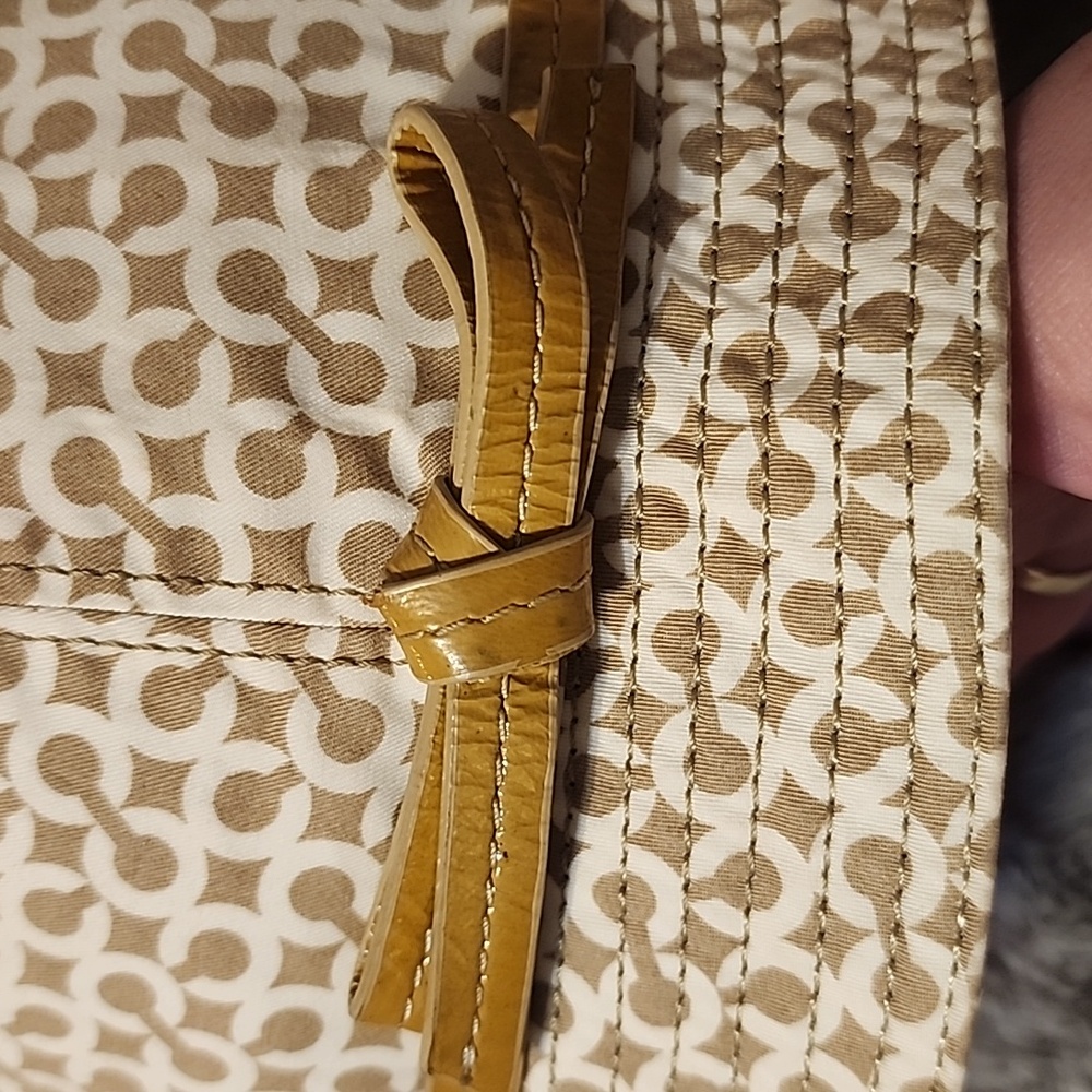 Coach Beige Patterned Women's Hat - Picture 5 of 8